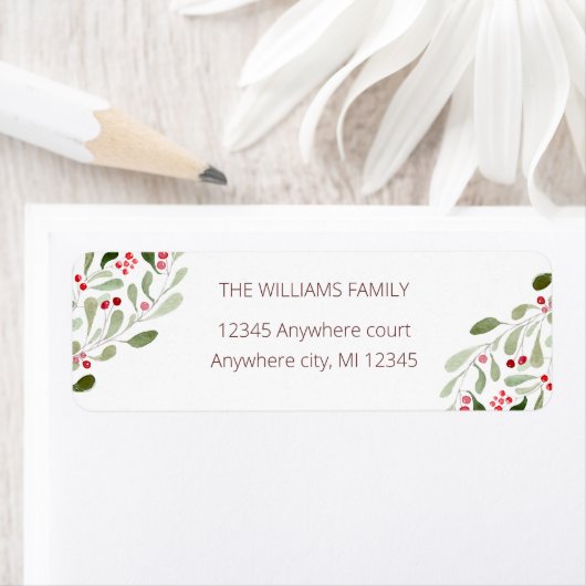 Frohe Weihnachtswasserfarbe, heilige Rücksendeadre (Insitu)