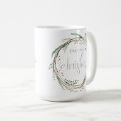Frohe Weihnachtswasserfarbe Kaffeetasse (VorderseiteRechts)