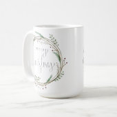 Frohe Weihnachtswasserfarbe Kaffeetasse (Vorderseite Links)