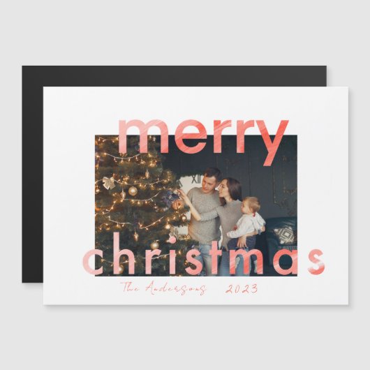 Frohe Weihnachtswasserfarbe Magnetkarte (Vorne/Hinten)