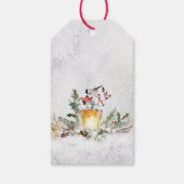 Frohe Weihnachtswasserfarbe personalisiert Geschenkanhänger (Rückseite)