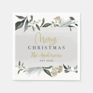 Frohe Weihnachtswasserfarbe Weihnachten Serviette