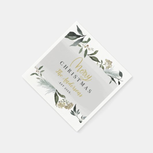 Frohe Weihnachtswasserfarbe Weihnachten Serviette (Ecke)