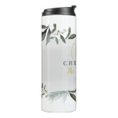 Frohe Weihnachtswasserfarbe Weihnachten Thermosbecher (Nach links gedreht)