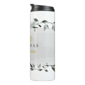 Frohe Weihnachtswasserfarbe Weihnachten Thermosbecher (Nach rechts gedreht)