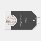 Frohe Weihnachtswasserkranz Kohle schwarz Geschenkanhänger (Vorderseite (Horizontal))