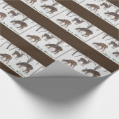 Frohe Weihnachtsweih Hirsche im Schnee Geschenkpapier (Ecke)