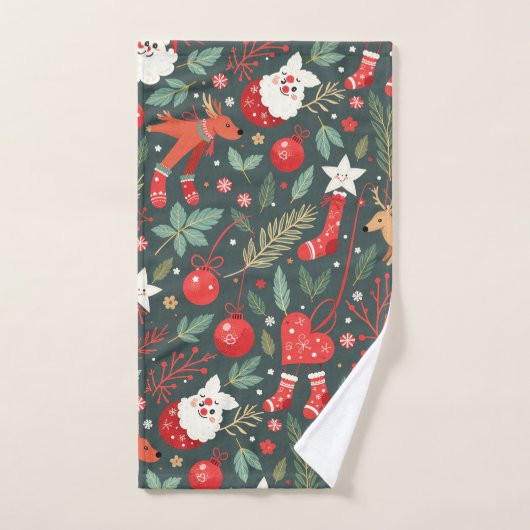 Frohe Weihnachtsweihe Badhandtuch Set (Handtuch)