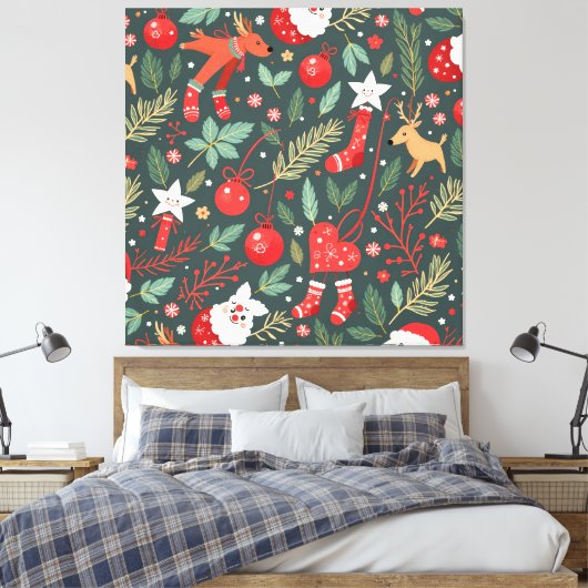 Frohe Weihnachtsweihe Leinwanddruck (Insitu (Schlafzimmer))