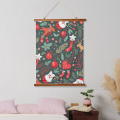 Frohe Weihnachtsweihe Wandteppich Mit Holzrahmen (Schlafzimmer)