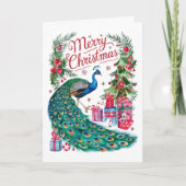 Frohe Weihnachtsweihnachtskarte für Wasserfarben P Feiertagskarte (Vorderseite)
