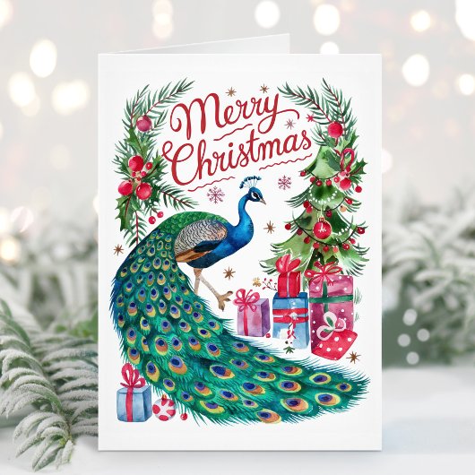 Frohe Weihnachtsweihnachtskarte für Wasserfarben P Feiertagskarte