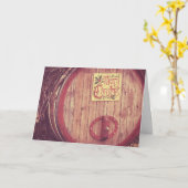 Frohe Weihnachtswein Barrel Karte (Gelbe Blume)