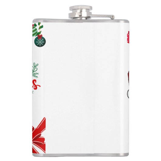 Frohe Weihnachtswein Flachmann (Rückseite)