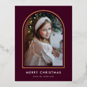 Frohe Weihnachtswein Foto Folien Feiertagspostkarte (Vorderseite)