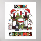 Frohe Weihnachtswein Party Poster (Vorne)