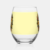 Frohe Weihnachtswein Sonnenblume Wreath Holly Joy Weinglas Ohne Stiel (Links)