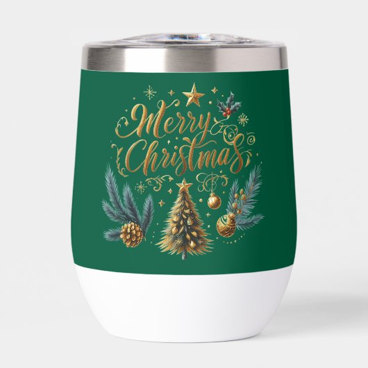 Frohe Weihnachtswein Tumbler (Vorderseite)
