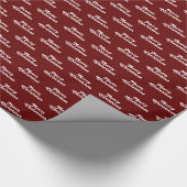 Frohe Weihnachtsweiße Maroon Bordeaux Weinurlaub Geschenkpapier (Ecke)