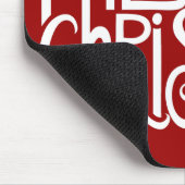 Frohe Weihnachtsweiße Mousepad (Ecke)