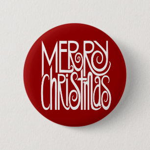 Frohe Weihnachtsweiße Schaltfläche Button