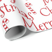 Frohe Weihnachtsweiße Süßspeise niedlich moderne Geschenkpapier (Rolleneckpunkt)