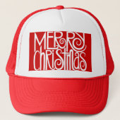Frohe Weihnachtsweiße Truckerkappe (Vorderseite)