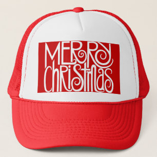 Frohe Weihnachtsweiße Truckerkappe