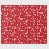 Frohe Weihnachtsweiße Zuckerrohr niedlich moderne Geschenkpapier (Flach)