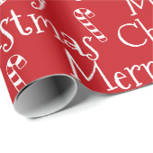 Frohe Weihnachtsweiße Zuckerrohr niedlich moderne Geschenkpapier (Rolleneckpunkt)