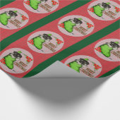 Frohe Weihnachtswelpe Geschenkpapier (Ecke)