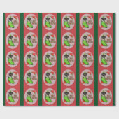 Frohe Weihnachtswelpe Geschenkpapier (Flach)