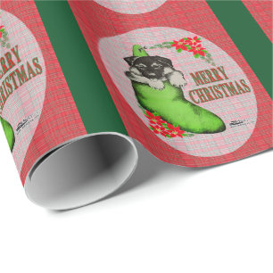 Frohe Weihnachtswelpe Geschenkpapier