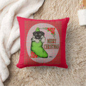 Frohe Weihnachtswelpe Kissen (Decke)