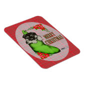 Frohe Weihnachtswelpe Magnet (Rechte Seite)