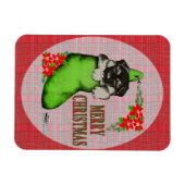 Frohe Weihnachtswelpe Magnet (Horizontal)
