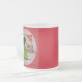 Frohe Weihnachtswelpe Mattglastasse (Vorderseite Links)