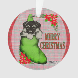 Frohe Weihnachtswelpe Ornament