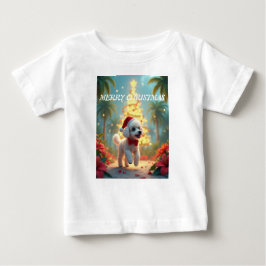 Frohe Weihnachtswelpen Baby T-shirt
