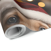 Frohe Weihnachtswelpen Geschenkpapier (Rolleneckpunkt)
