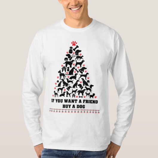 Frohe Weihnachtswelpen T-Shirt (Vorderseite)