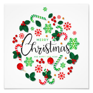 frohe Weihnachtswelt Fotodruck