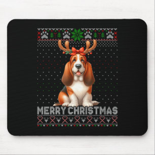 Frohe Weihnachtswetten Hund Liebhaber Ugly Xmas Sw Mousepad