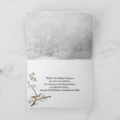 Frohe Weihnachtswilde im Winterwald Karte (Innenseite)