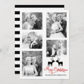 Frohe Weihnachtswildkraut-Foto-Collage Feiertagskarte (Vorne/Hinten)