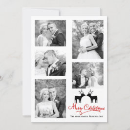 Frohe Weihnachtswildkraut-Foto-Collage Feiertagskarte