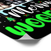 Frohe Weihnachtswoof Three Santa Elf Chinesisches Poster (Ecke)