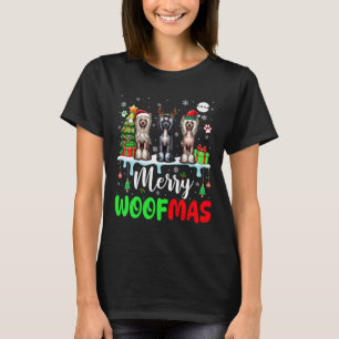 Frohe Weihnachtswoof Three Santa Elf Chinesisches T-Shirt