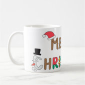 Frohe Weihnachtswortkomponente Kaffeetasse (Links)
