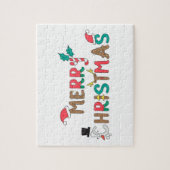 Frohe Weihnachtswortkomponente Puzzle (Vertikal)